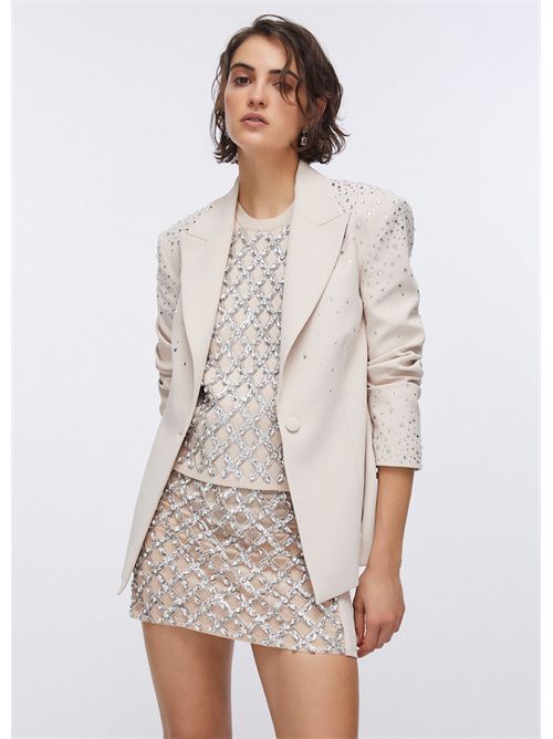 Blazer slim fit con ricami gioiello LIU JO | PA6005T2527/X0753